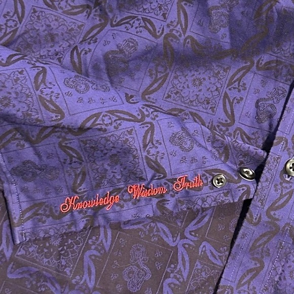 Robert Graham Men's 2XL Classic Fit Button Down Shirt Purple Paisley Print - Picture 7 of 13